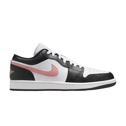 Мужские кроссовки Air Jordan 1 Low, бело-розово-чёрные
