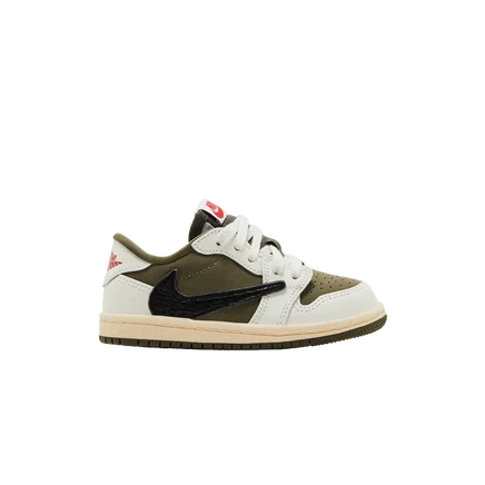 Кроссовки air jordan travis scott 1 retro low og sp td, оливковые