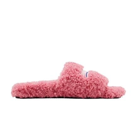 Женские шлепанцы Balenciaga Furry Slides, розовые