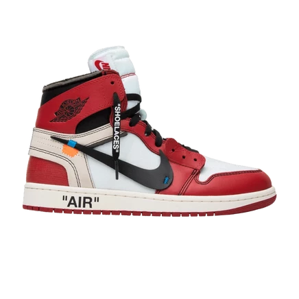 Мужские кроссовки Air Jordan 1 High Off-White «Chicago», красные