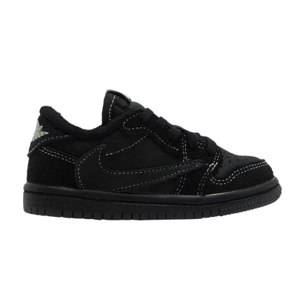 Детские кроссовки Air Jordan x Travis Scott 1 Low, черные