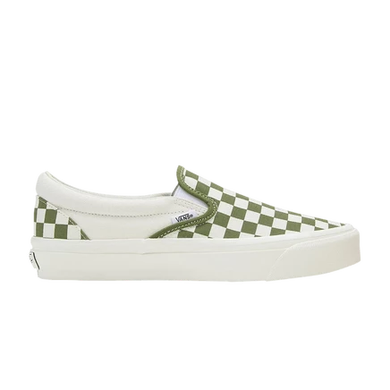 Слипоны Vans Slip-On 98 Premium в шахматную клетку, зеленые
