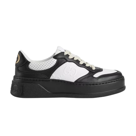 Женские кроссовки Gucci GG Embossed, черно-белые