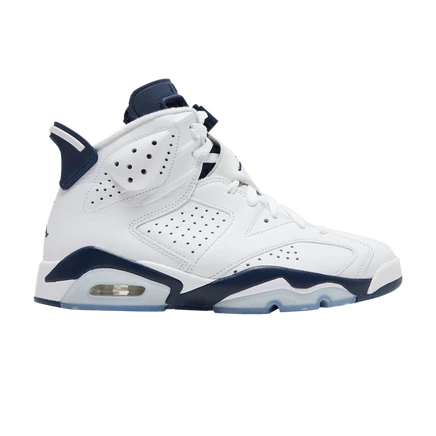 Кроссовки Air Jordan 6 Retro Midnight Navy, белые