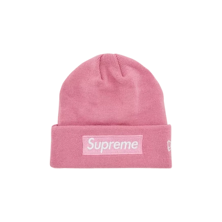 Шапка Supreme x New Era Box Logo, пыльно-розовая