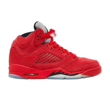 Детские кроссовки Air Jordan 5 Retro BG замшевые, красные