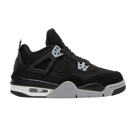 Детские кроссовки Air Jordan 4 Retro SE из канваса, черные