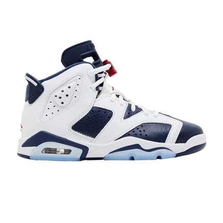 Детские кроссовки Air Jordan 6 Retro GS «Olympic» 2024, белые