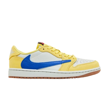 Женские кроссовки Travis Scott x Air Jordan 1 Retro Low OG SP, желтые