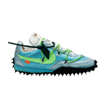 Женские кроссовки Nike x Off-White Waffle Racer «Vivid Sky», голубые