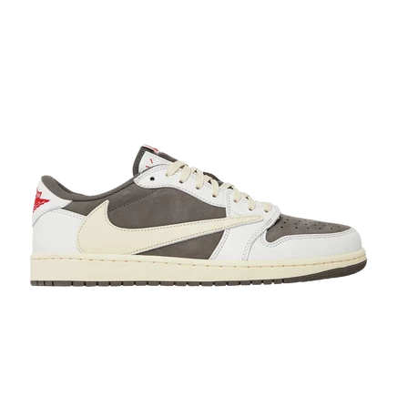 Кроссовки Travis Scott x Air Jordan 1 Low «Reverse Mocha», коричневые