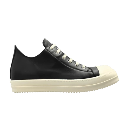 Низкие кроссовки Rick Owens Ramones 'Black Milk' черного цвета