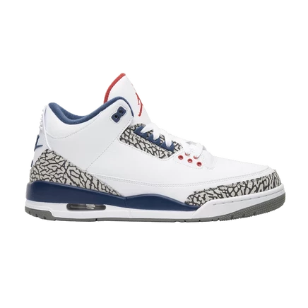 Кроссовки Air Jordan 3 Retro OG True Blue, белые
