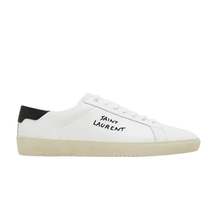 Кроссовки Saint Laurent SL-06 Court Leather «White Black», белые