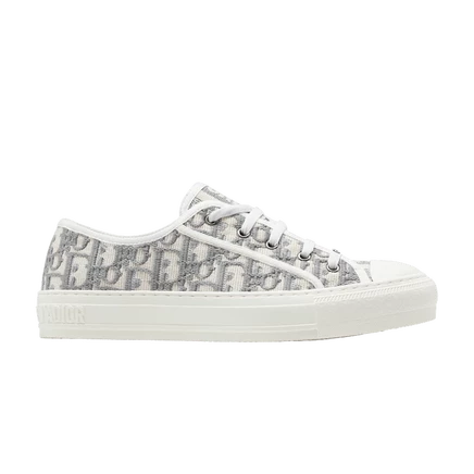 Женские кроссовки Dior Walk'N'Dior Embroidered Canvas Low, серые