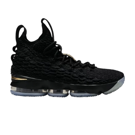 Кроссовки Nike LeBron 15 Metallic Gold, черные