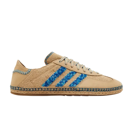 Кроссовки adidas Gazelle x CLOT Linen Khaki Light Blue, бежевые