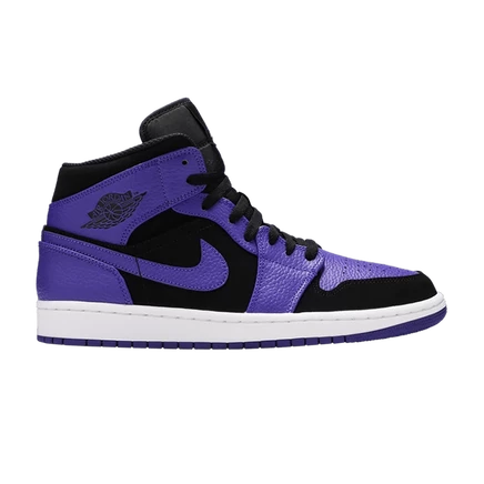 Мужские кроссовки Air Jordan 1 Mid Dark Concord, фиолетовые