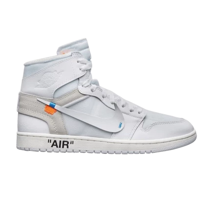 Кроссовки Off-White x Air Jordan 1 Retro High OG «White» 2018, белые