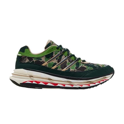 Кроссовки BAPE x Adidas Harmony, зеленый камуфляж