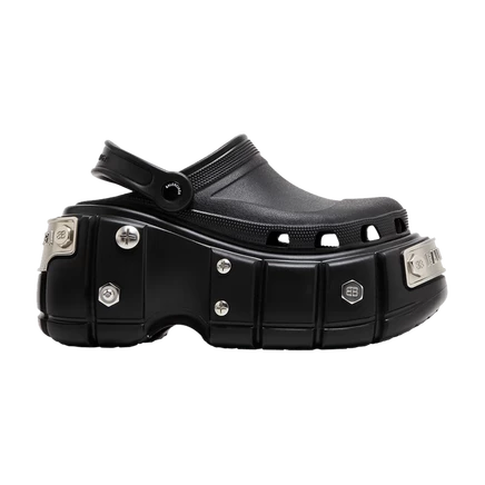 Женские шлепанцы Balenciaga Hardcrocs Slide, черные