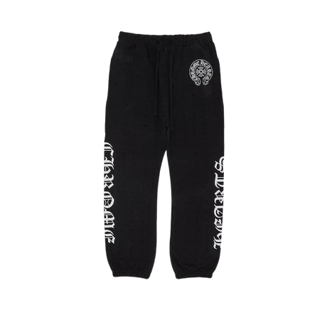 Джоггеры Chrome Hearts Monogram Horseshoe, черные