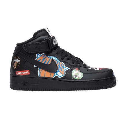 Кроссовки Nike Air Force 1 Mid 07 x Supreme x NBA, черные