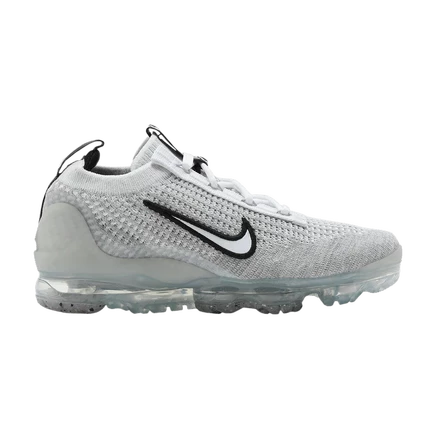 Детские кроссовки Nike VaporMax 2021, бело-серебристые