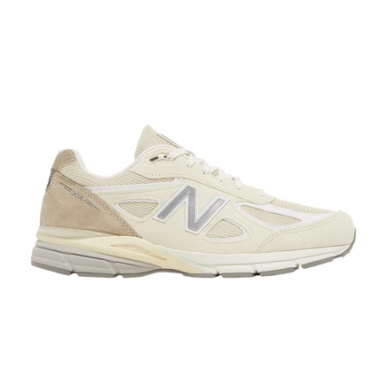 Мужские кроссовки Teddy Santis x New Balance 990v4 Made in USA кремового цвета 