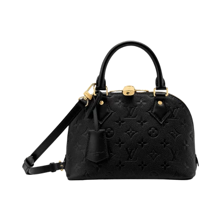 Сумка Louis Vuitton Alma BB из тисненой кожи, черная