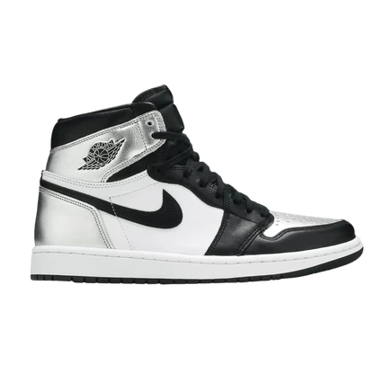Женские кроссовки Air Jordan 1 High Silver Toe, серебристые