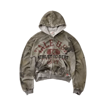 Мужское худи на молнии Vale Forever Varsity, серое