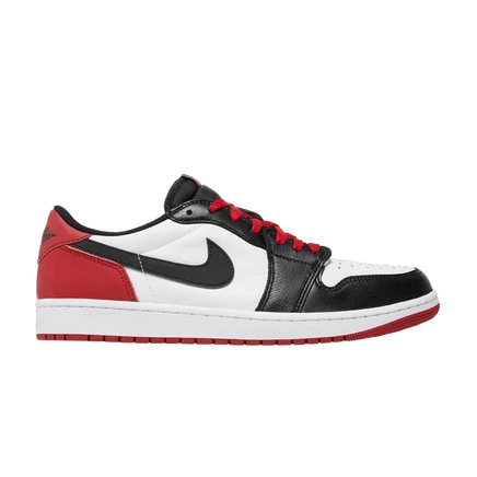 Кеды Air Jordan 1 Retro Low OG Black Toe, белые