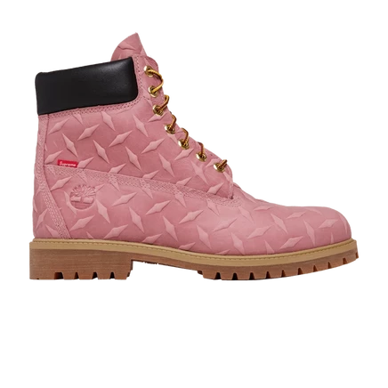 Ботинки Timberland Supreme 6-дюймовые Embossed Diamond Plate, розовые