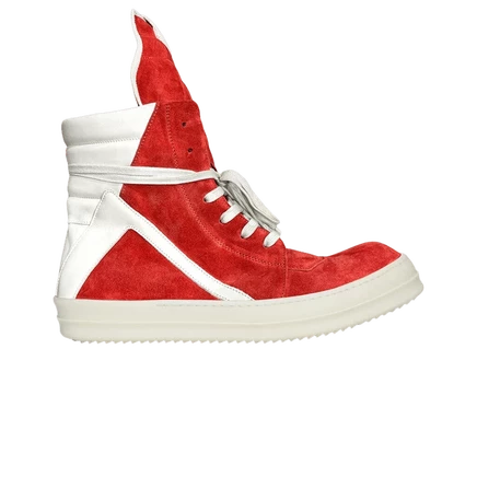 Мужские кроссовки Rick Owens Geobasket Carnelian Milk, красные