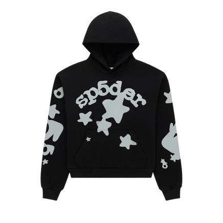 Худи SP5DER Reflective Beluga, черное