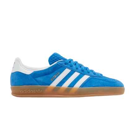 Мужские кеды Adidas Gazelle Indoor «Blue Bird Gum», синие
