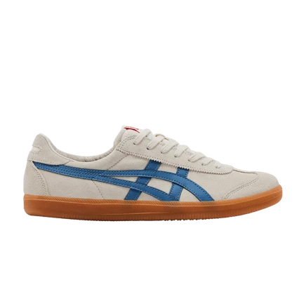 Кеды Onitsuka Tiger Tokuten с синими полосами и коричневой подошвой, кремовые