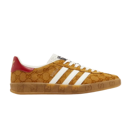 Кроссовки Adidas x Gucci Gazelle 'GG Monogram' коричневые