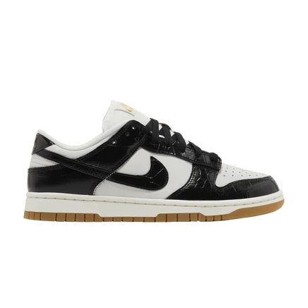 Женские кроссовки Nike Dunk Low LX Black Croc, белые
