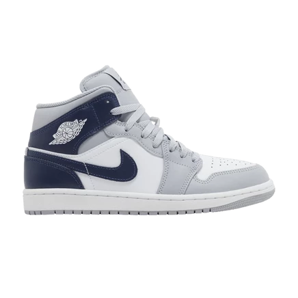 Кроссовки Air Jordan 1 Mid, серо-темно-синие