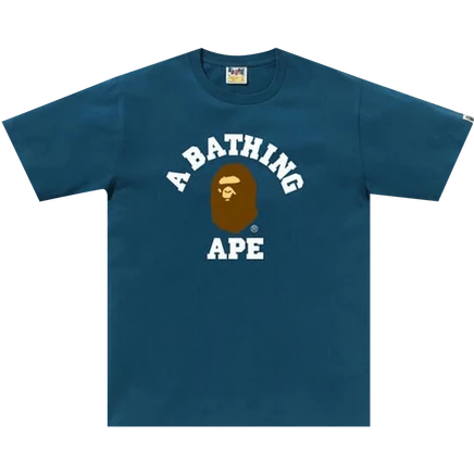 Футболка Bape College Tee, темно-синяя