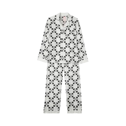 Пижамная рубашка Off-White Arrow Pattern, черно-белая