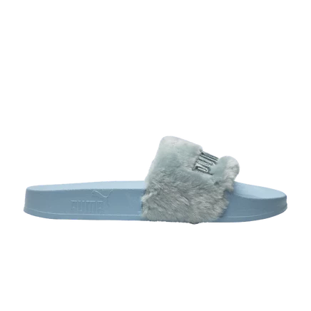 Женские слайды Puma Fenty Fur Slide с искусственным мехом, голубые