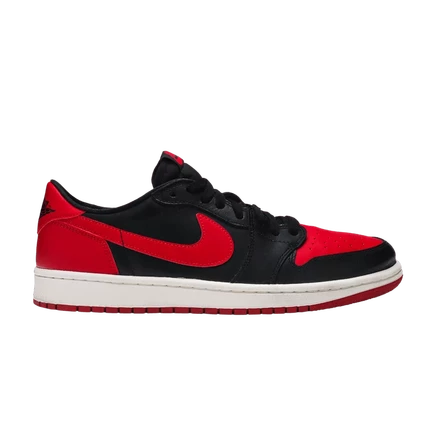 Кроссовки Air Jordan 1 Retro Low OG «Bred», черно-красные