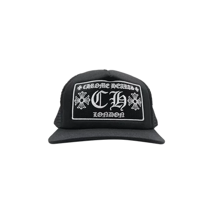 Унисекс бейсболка Chrome Hearts London с вышивкой, черная