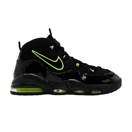 Кроссовки Nike Air Max Uptempo 2025, черные с зелёными акцентами