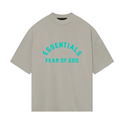Футболка с круглым вырезом из плотного джерси Fear of God Essentials 'Seal' серого цвета