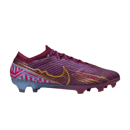 Kylian Mbappé x Nike Zoom Mercurial Vapor 15 Elite FG темно-свекольного цвета