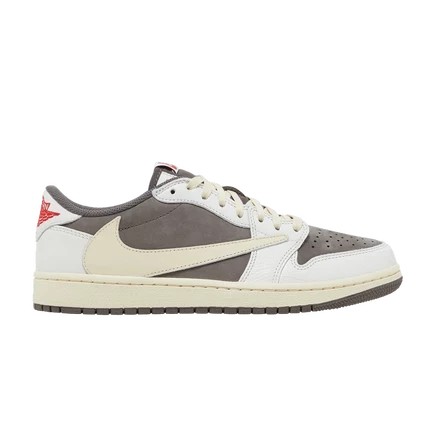Кроссовки Air Jordan x Travis Scott 1 Retro Low OG «Reverse Mocha», белые